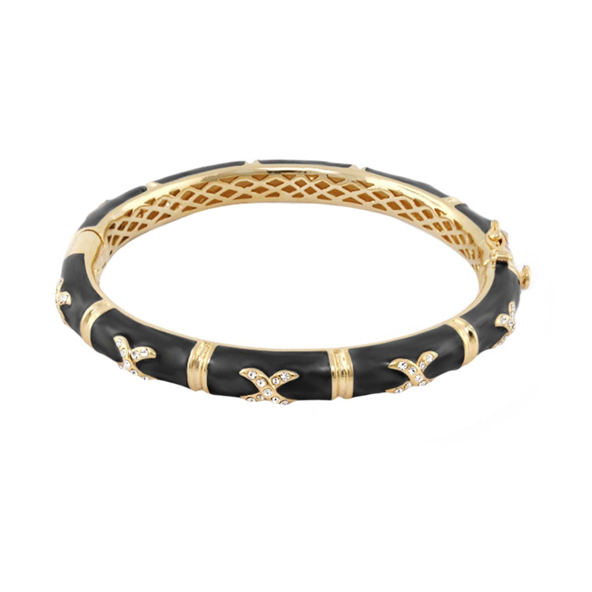 Elegant Hugs Bangle — Wide Pavé X