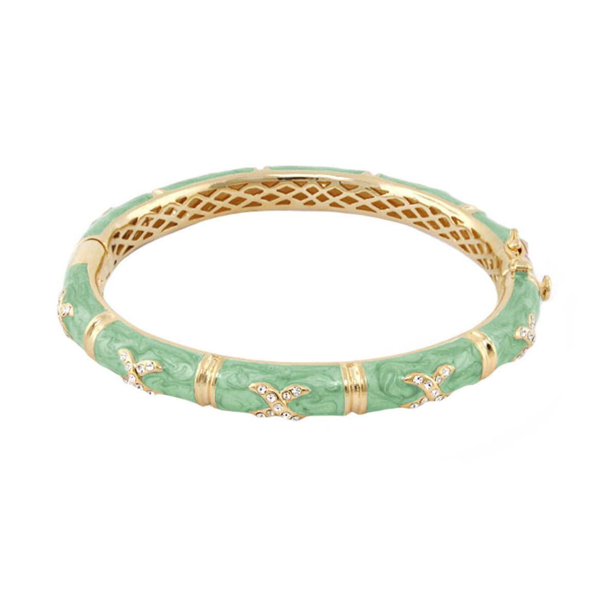 Elegant Hugs Bangle — Wide Pavé X
