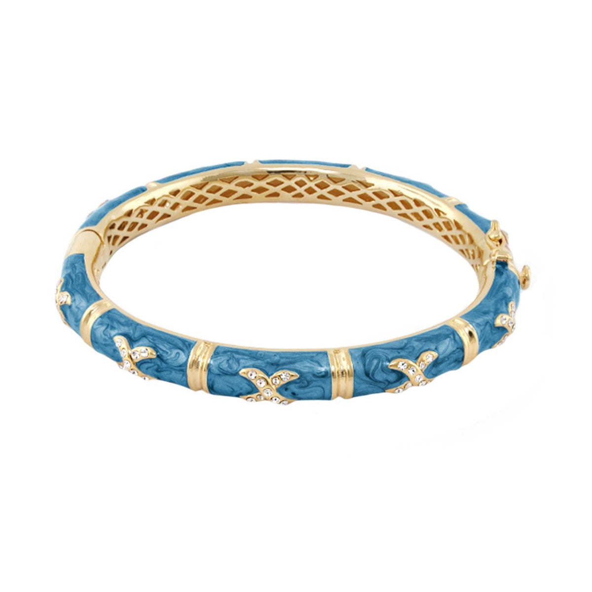 Elegant Hugs Bangle — Wide Pavé X