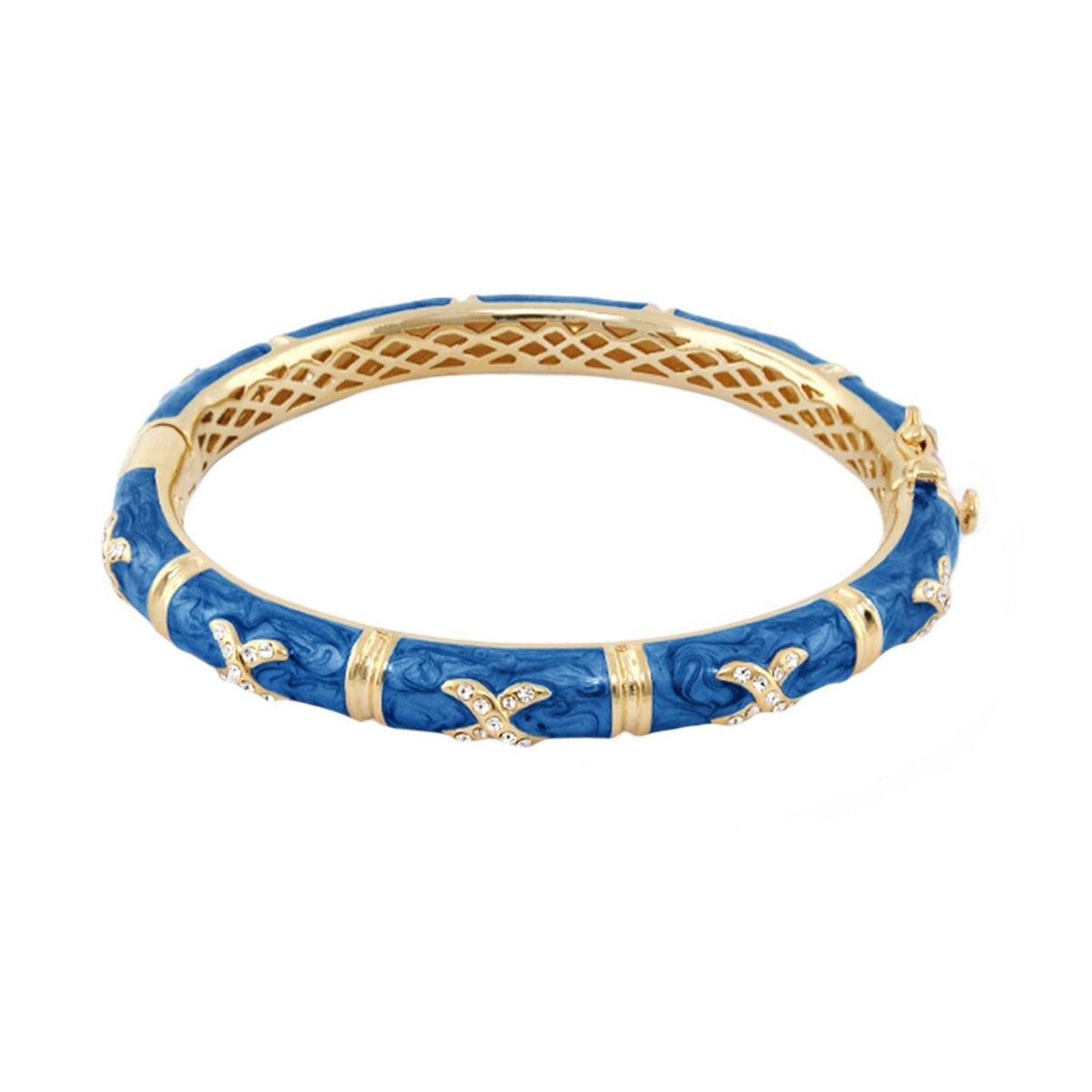 Elegant Hugs Bangle — Wide Pavé X