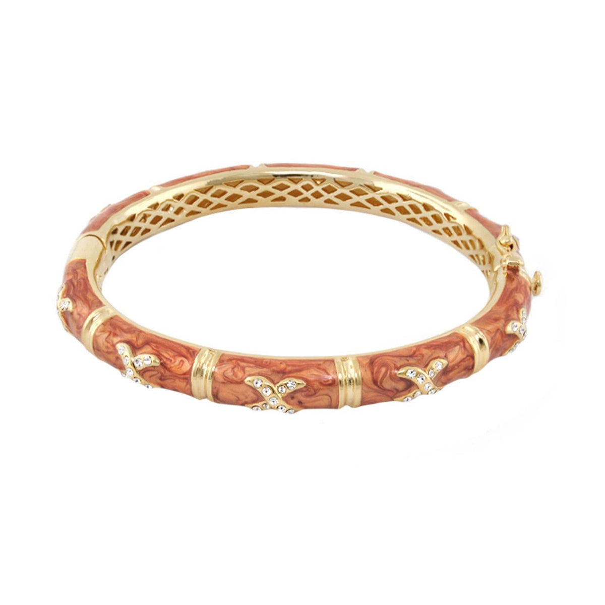 Elegant Hugs Bangle — Wide Pavé X