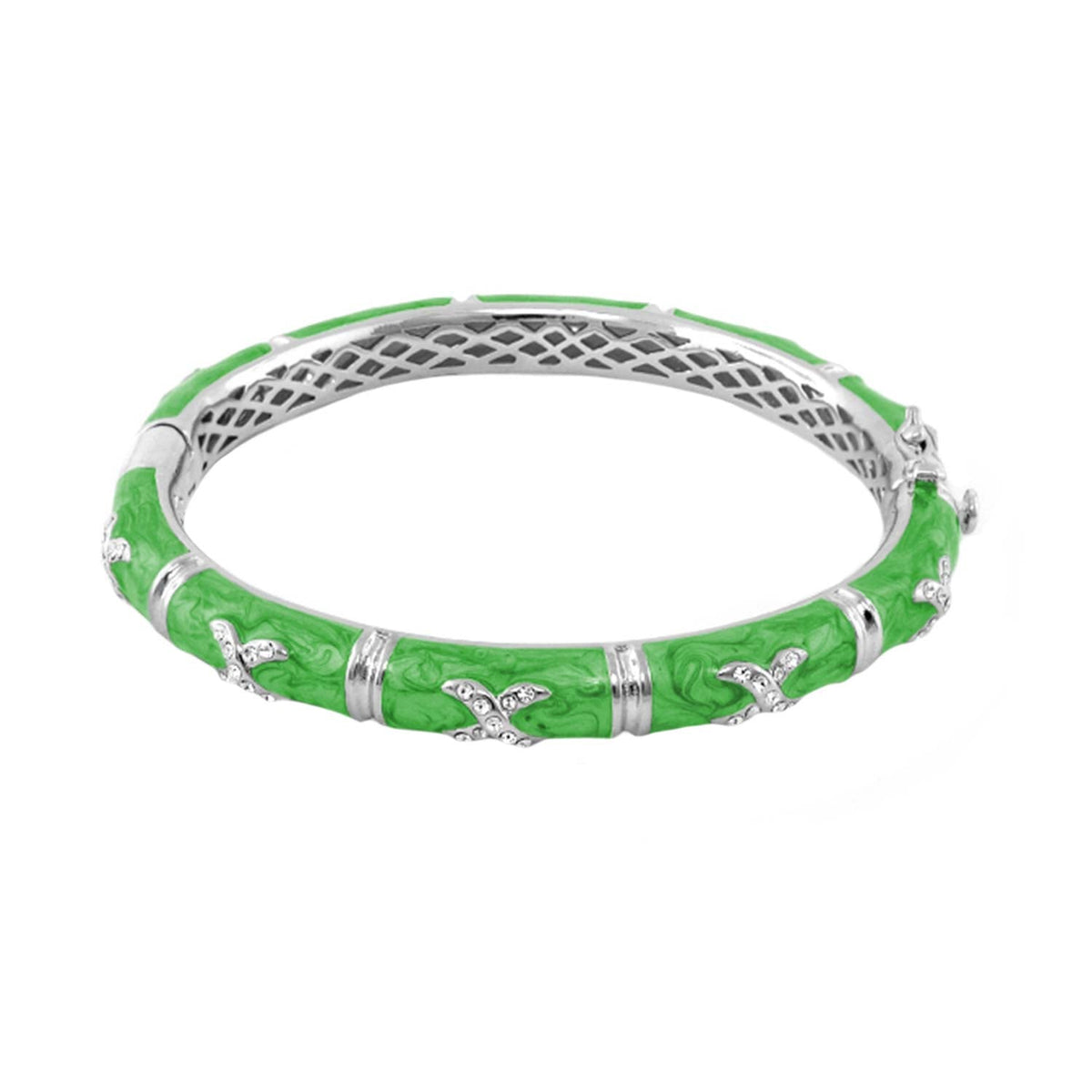 Elegant Hugs Bangle — Wide Pavé X