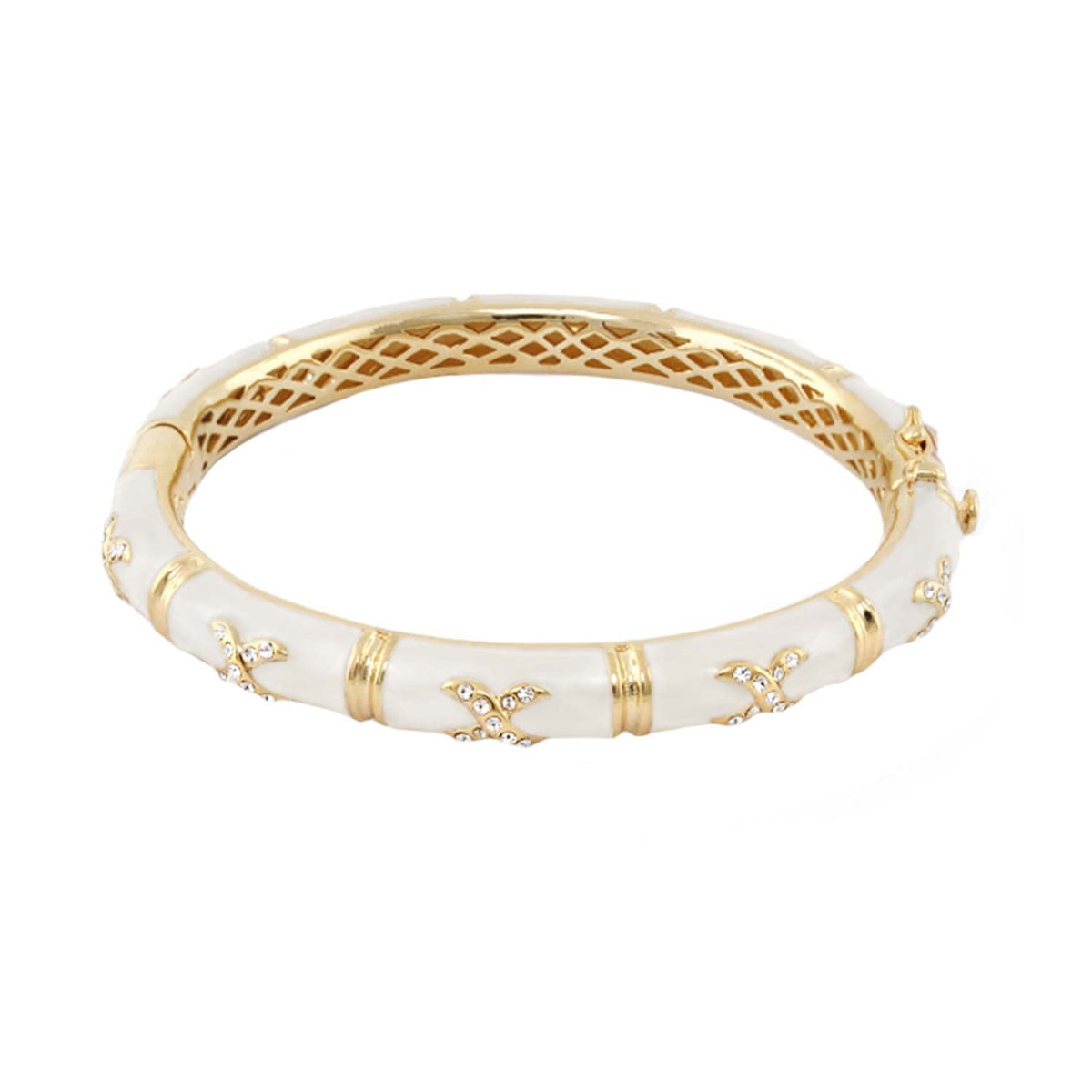 Elegant Hugs Bangle — Wide Pavé X