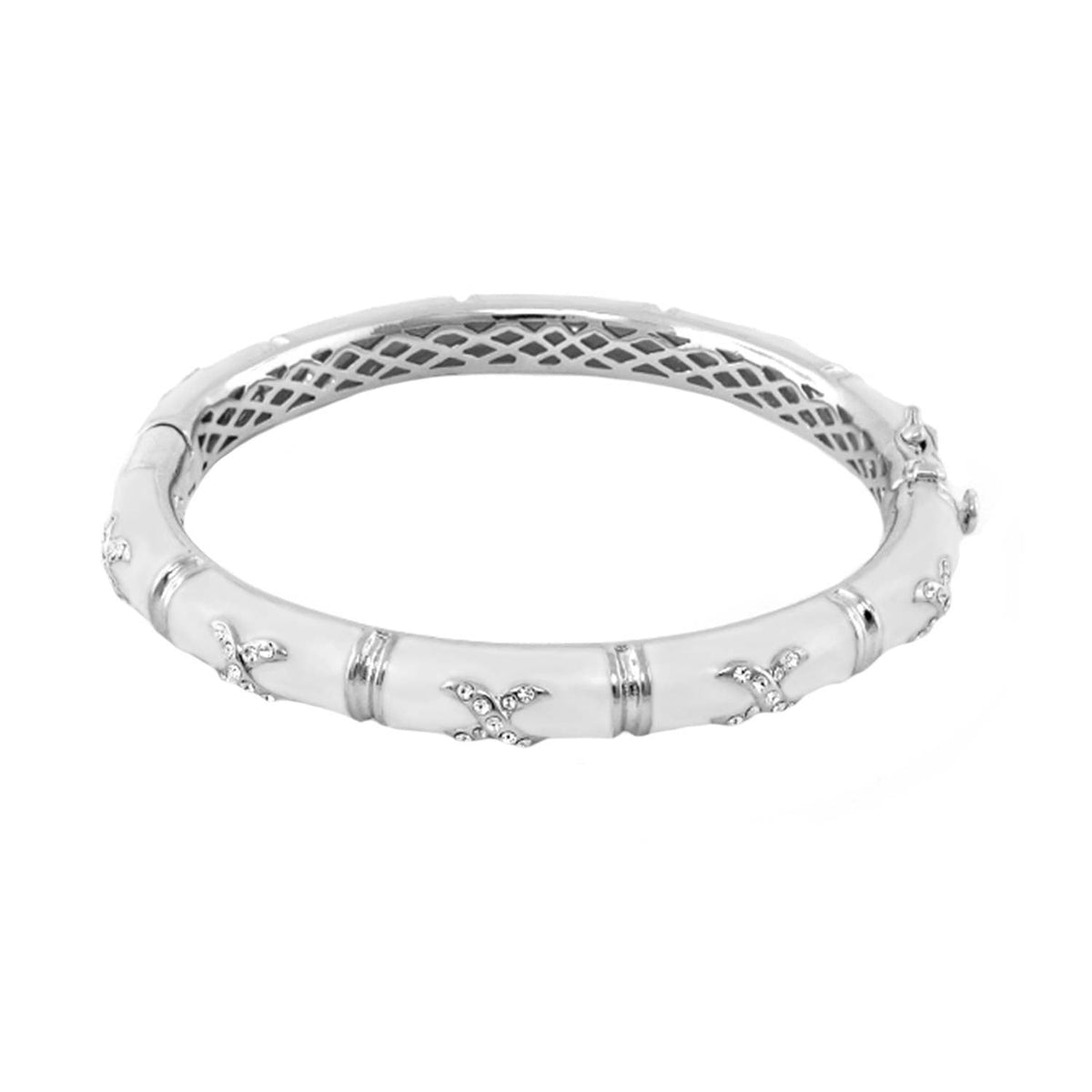 Elegant Hugs Bangle — Wide Pavé X