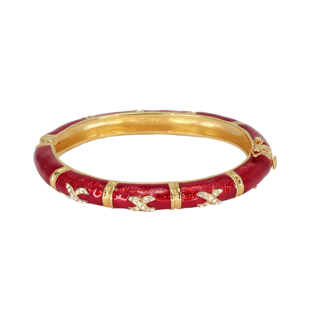 Elegant Hugs Bangle — Slim Pavé X