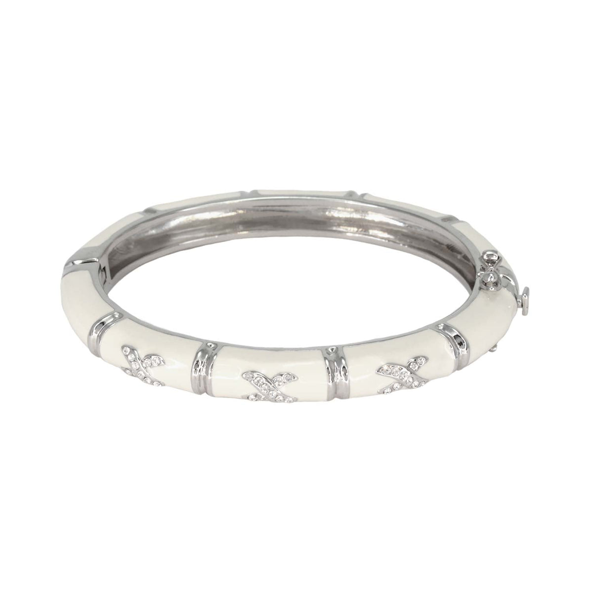 Elegant Hugs Bangle — Slim Pavé X