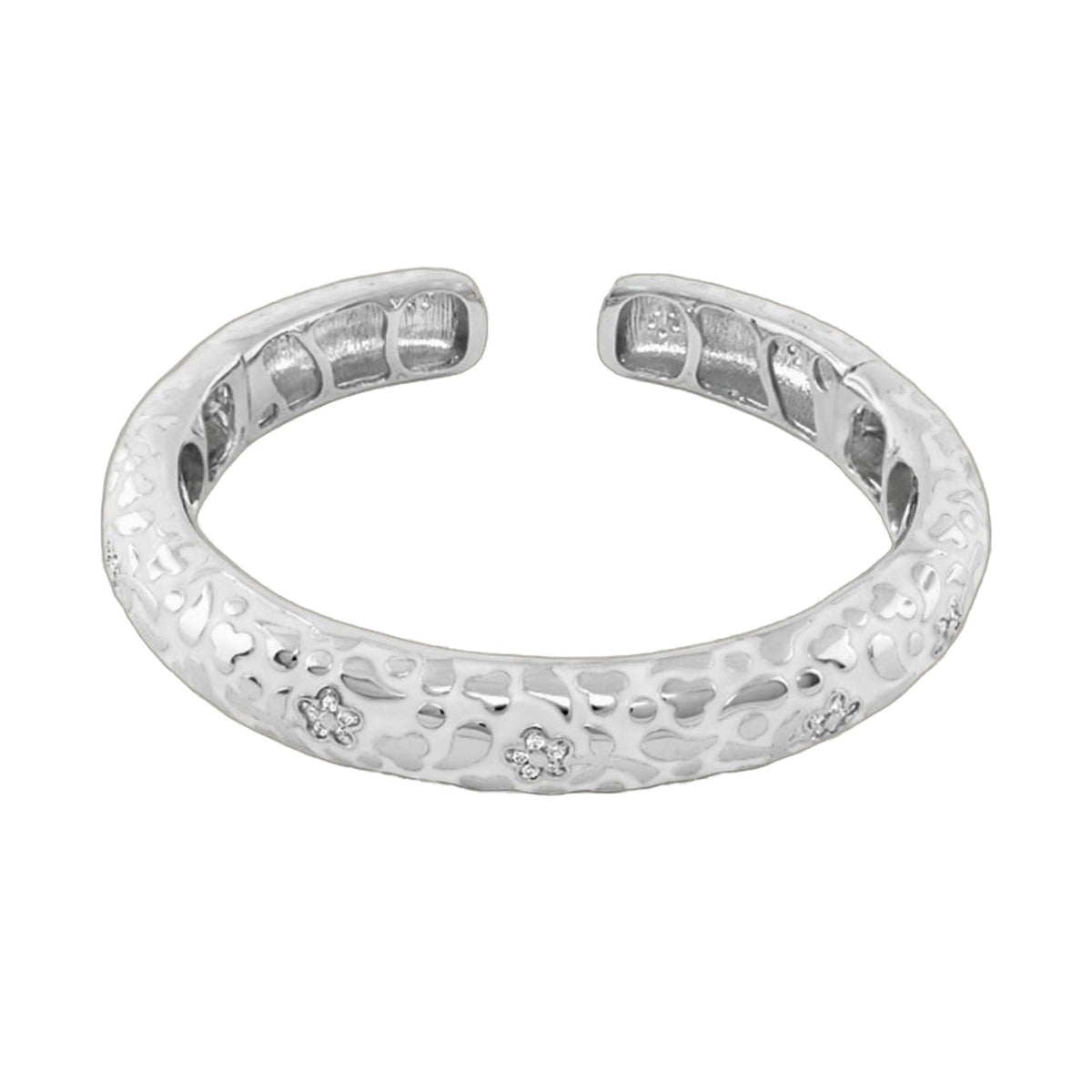 Flowers by Orly Bangle — Slim Pavé Blossom Cuff
