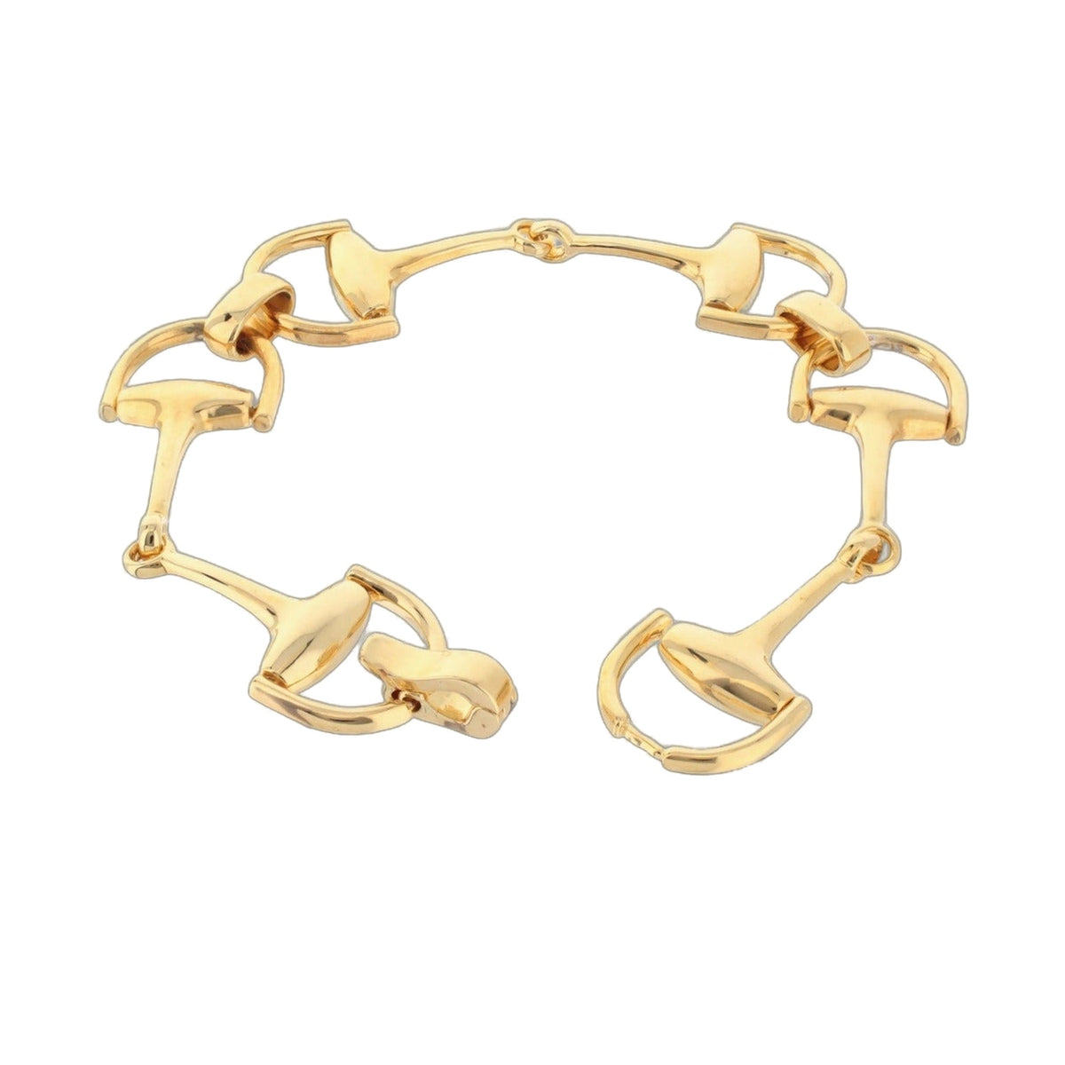 Equestrian Stirrup Bracelet — Polished, Bar Link