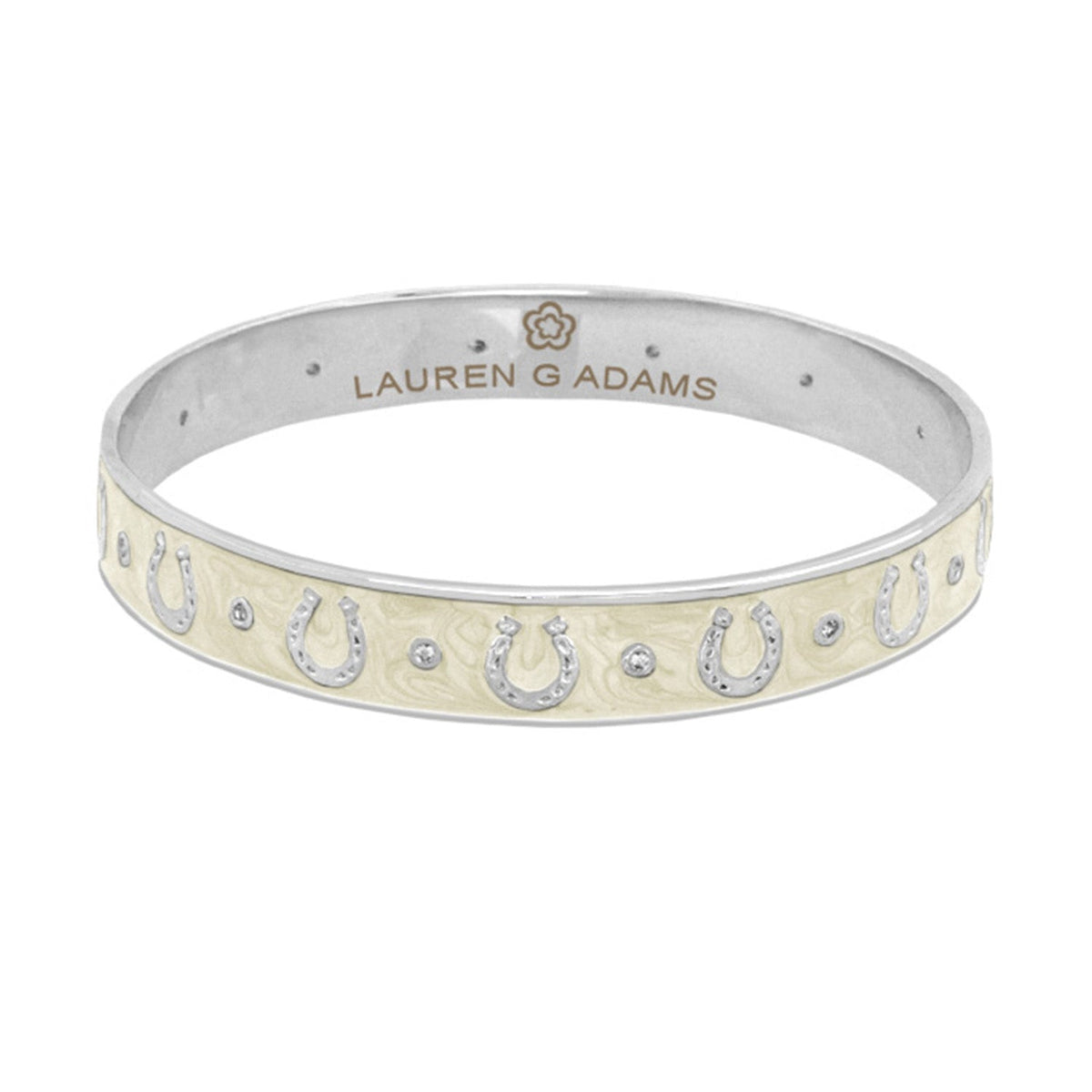 Equestrian Horseshoe Bangle — Flat Band Row