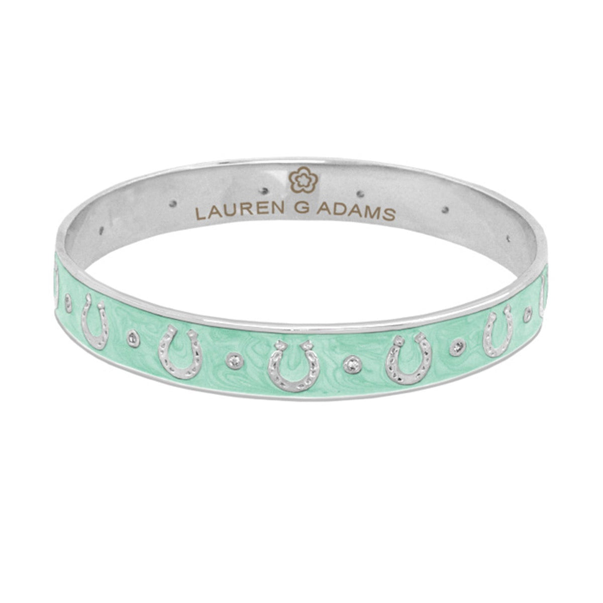 Equestrian Horseshoe Bangle — Flat Band Row