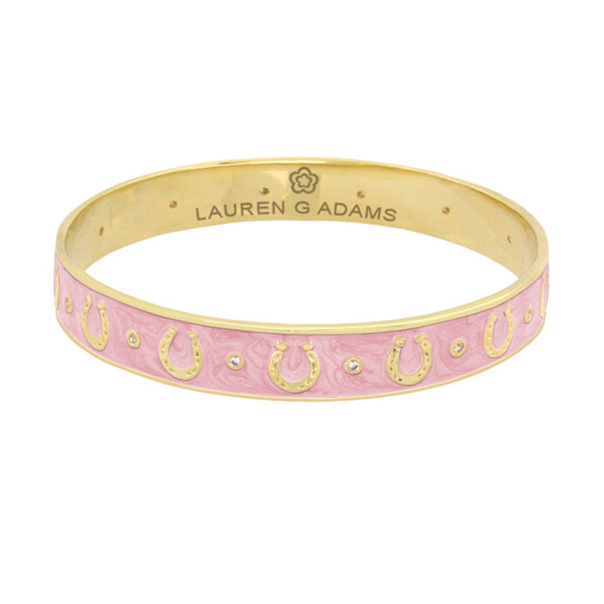 Equestrian Horseshoe Bangle — Flat Band Row