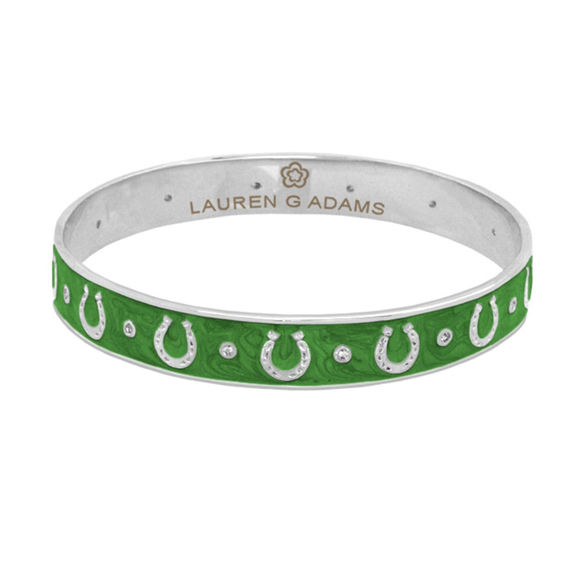 Equestrian Horseshoe Bangle — Flat Band Row