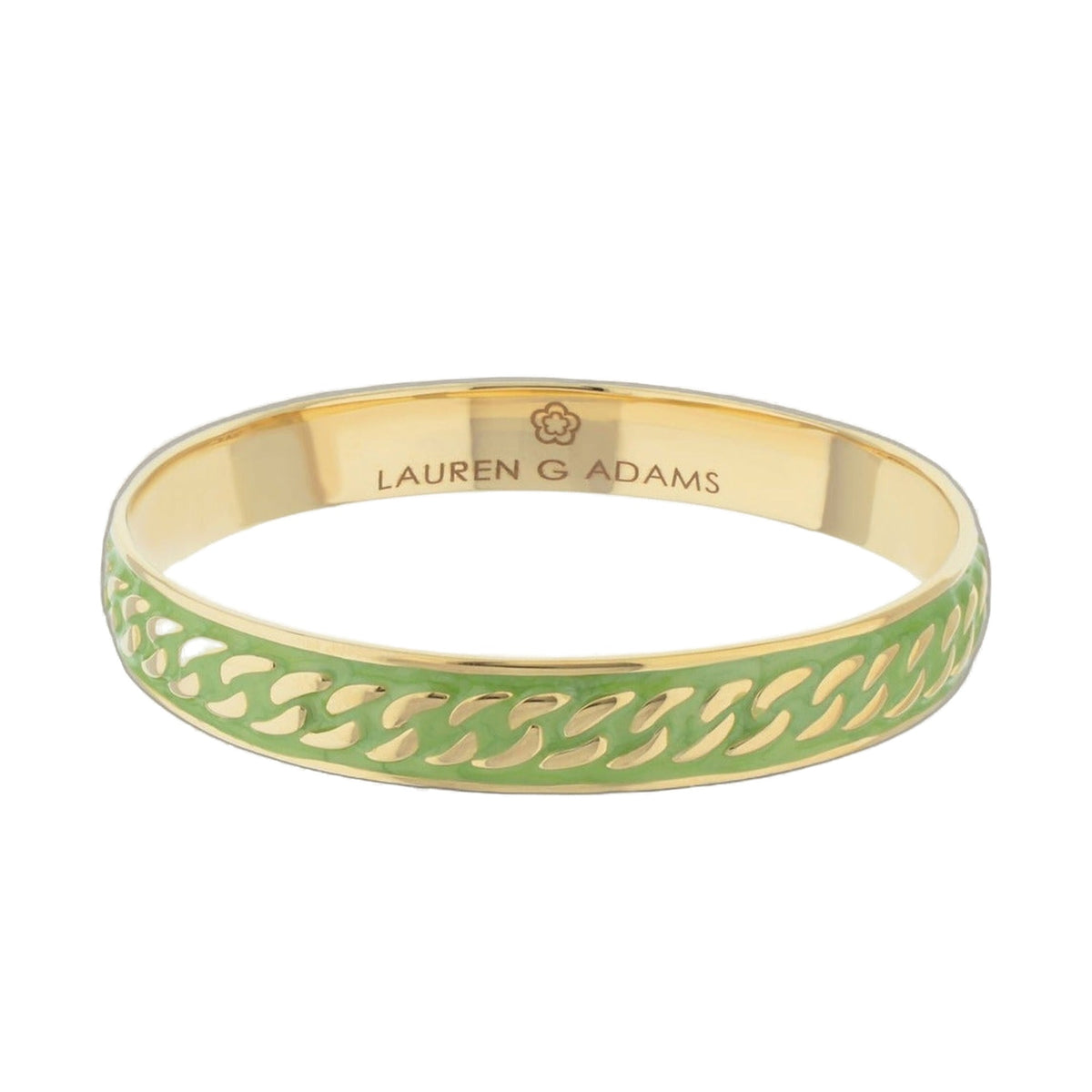Laguna Links Bangle — Curb Chain Inlay