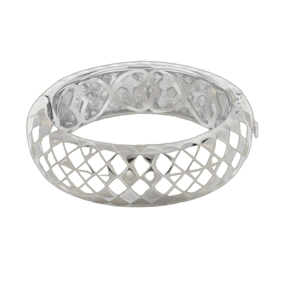 Checker Chic Bangle — Wide Open Lattice