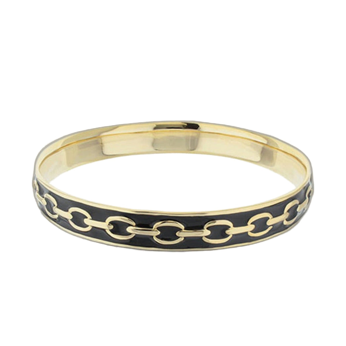Laguna Links Bangle — Cable Chain Inlay