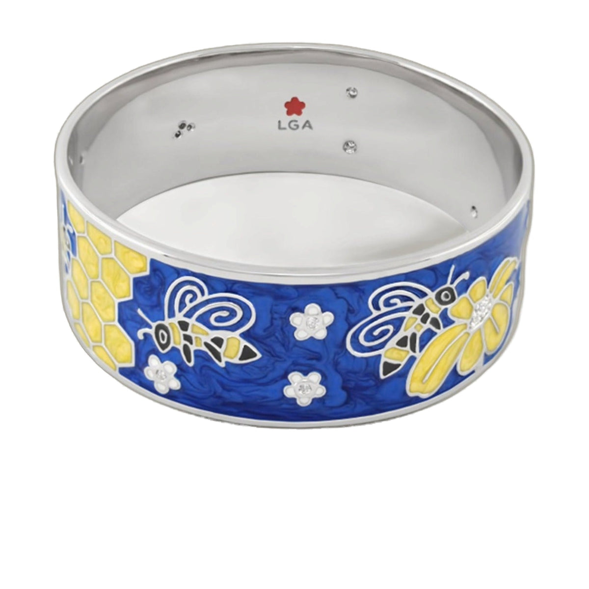 Animal Paradise Bangle — Wide Honeycomb Bee