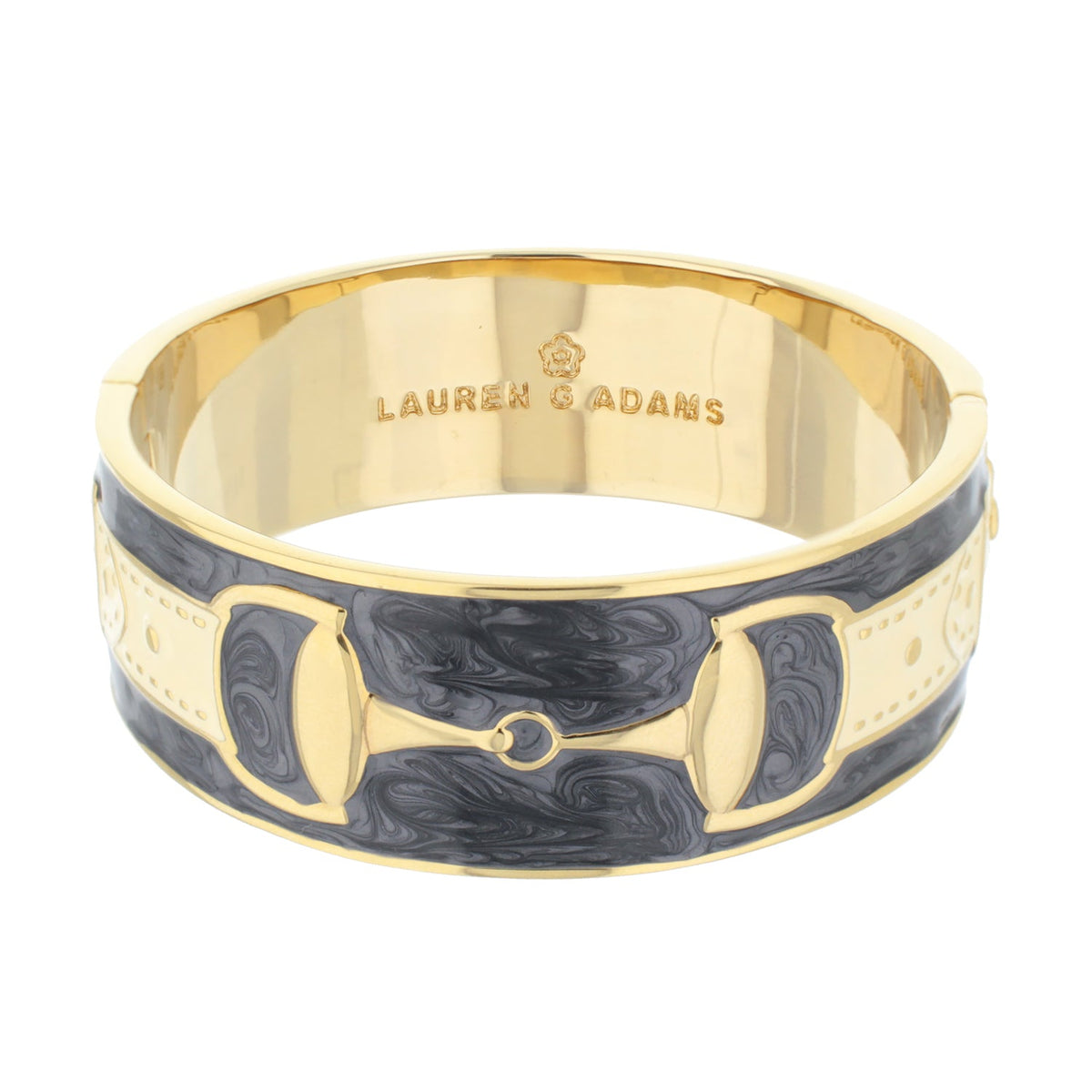 Equestrian Bangle — Grey Snaffle