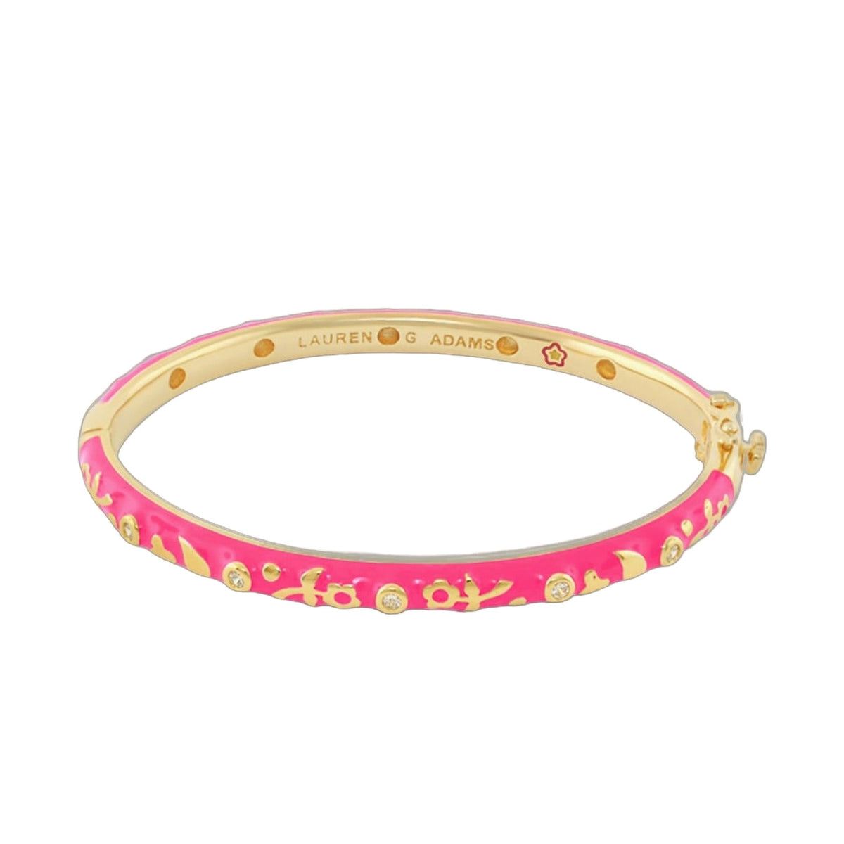 Stackable Desire Bangle — Flower & Crystal