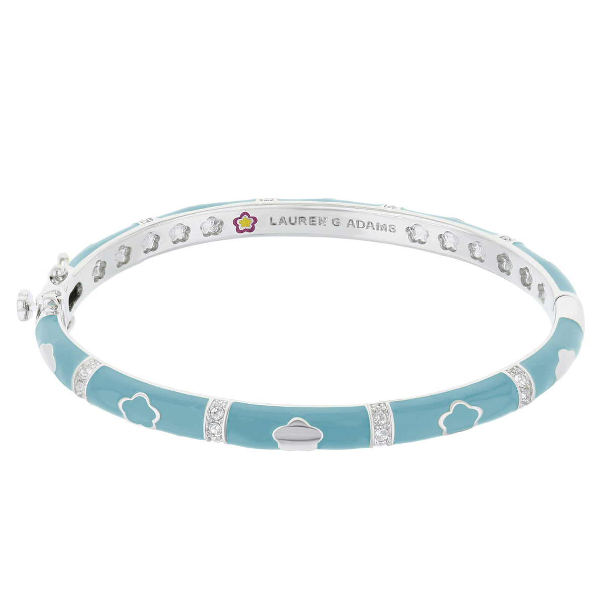 Daisy Love Bangle — Flower & Pavé Bar