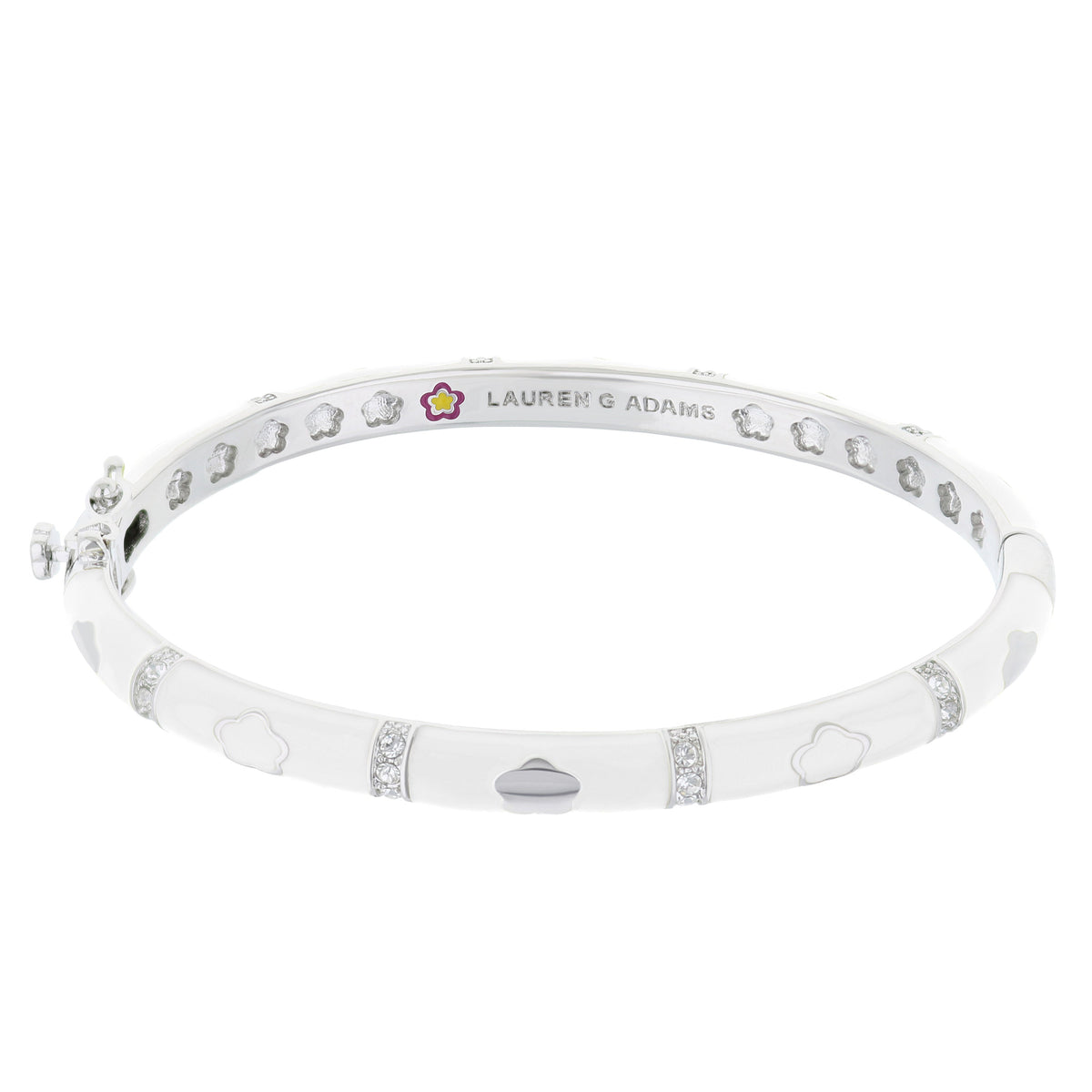 Daisy Love Bangle — Flower & Pavé Bar