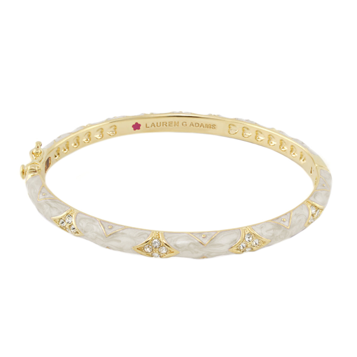 Stackable Fiesta Bangle — Quilted Pavé