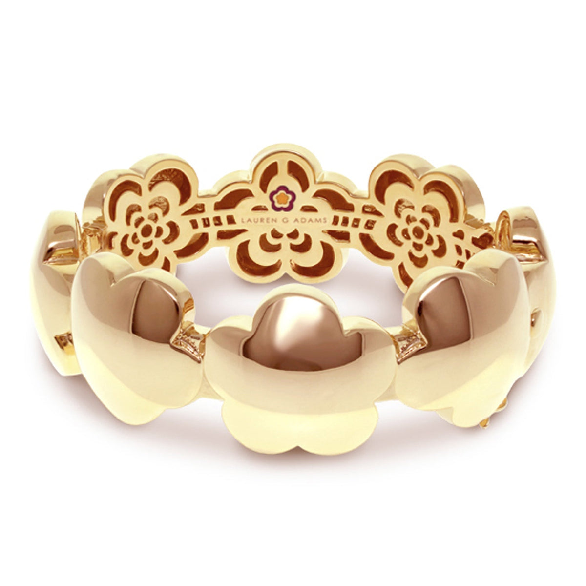 Shiny Daisy Bangle — Polished Blossom Band
