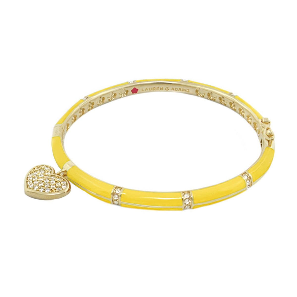 Charming 2 Pave Heart Bangle