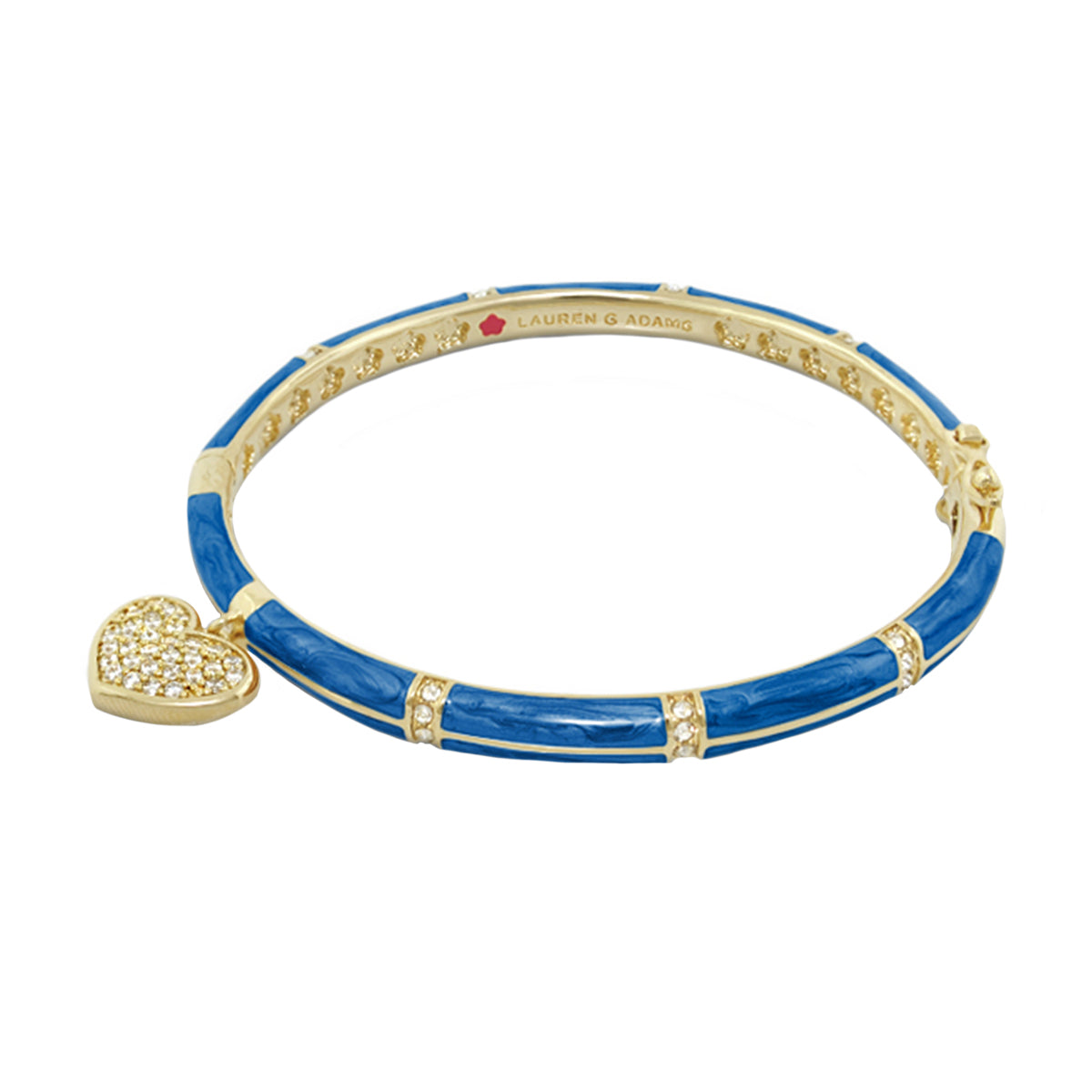 Charming 2 Pave Heart Bangle