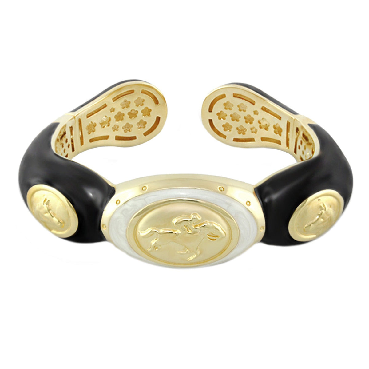 Equestrian Bangle — Jockey Medallion