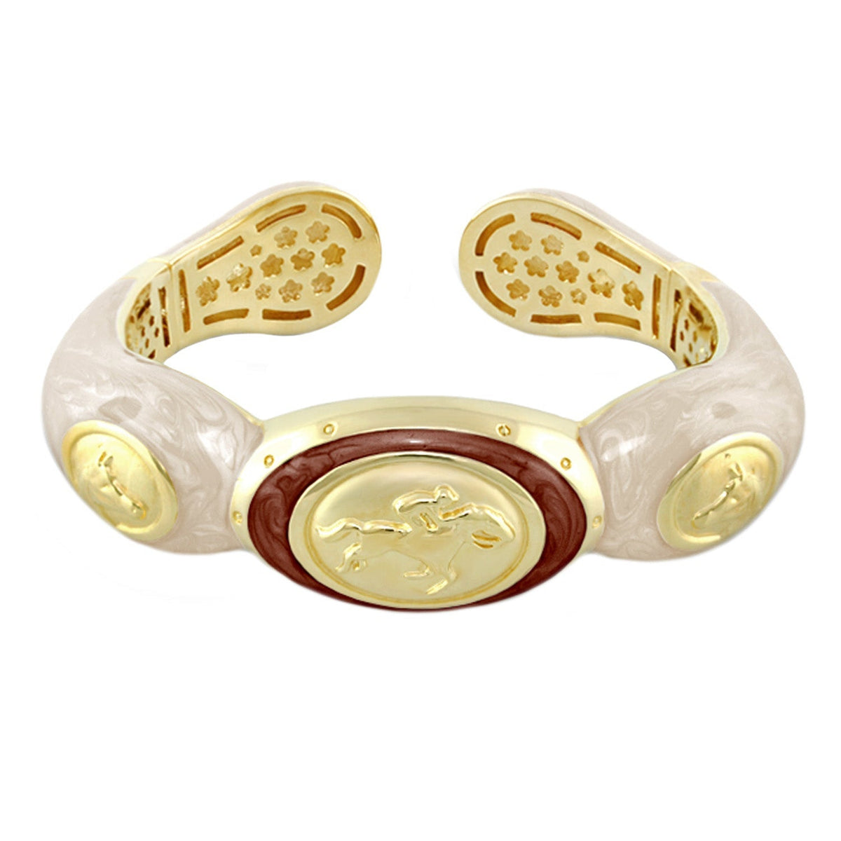Equestrian Bangle — Jockey Medallion