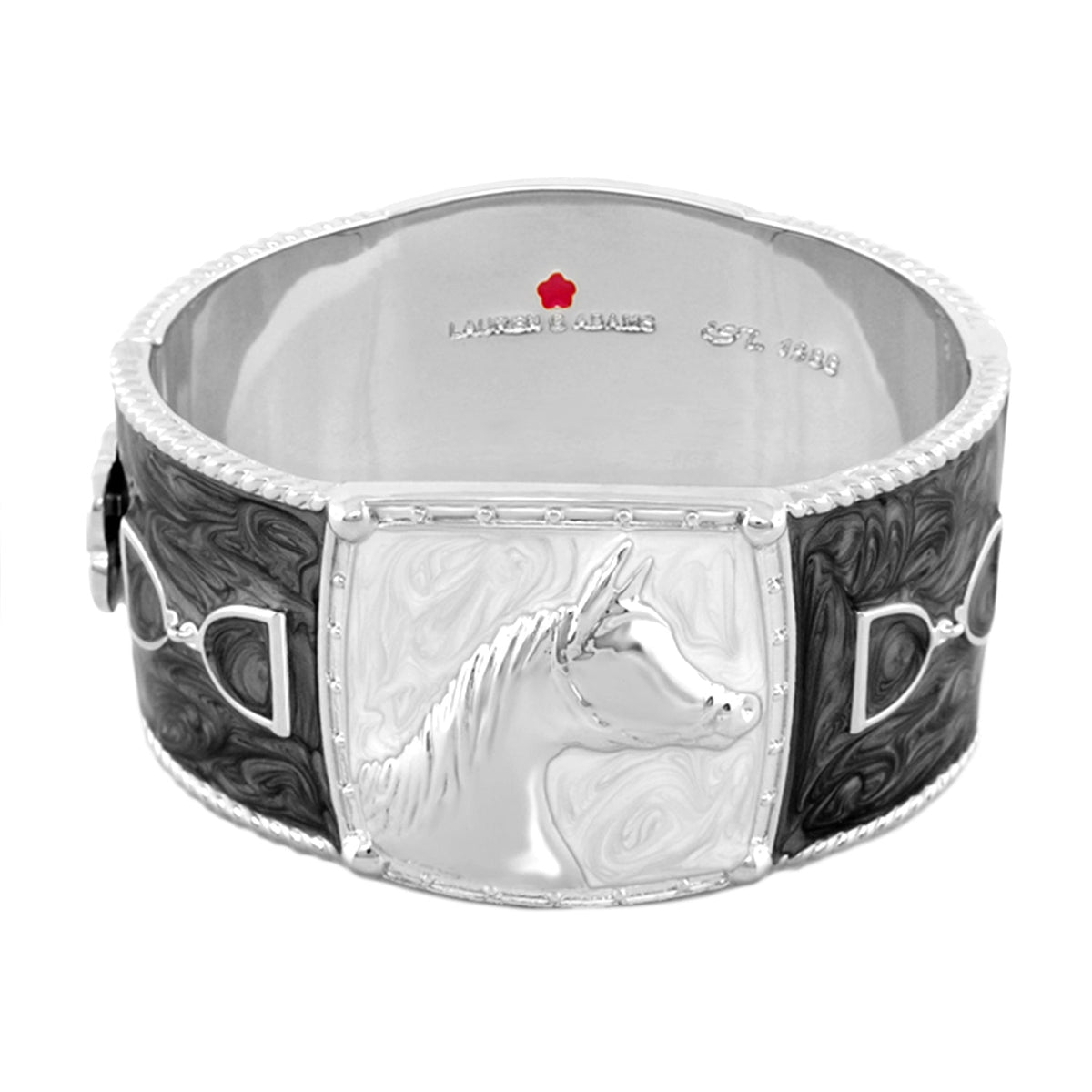 Equestrian Bangle — Coral Horse Head