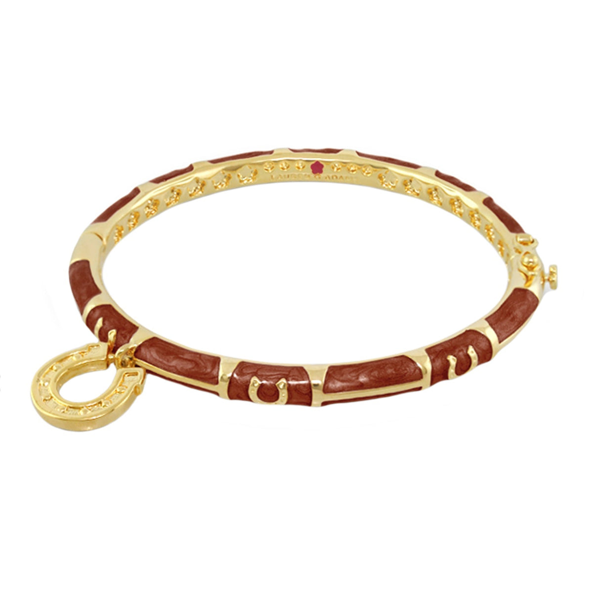 Equestrian Horseshoe Bangle — Charm Dangle