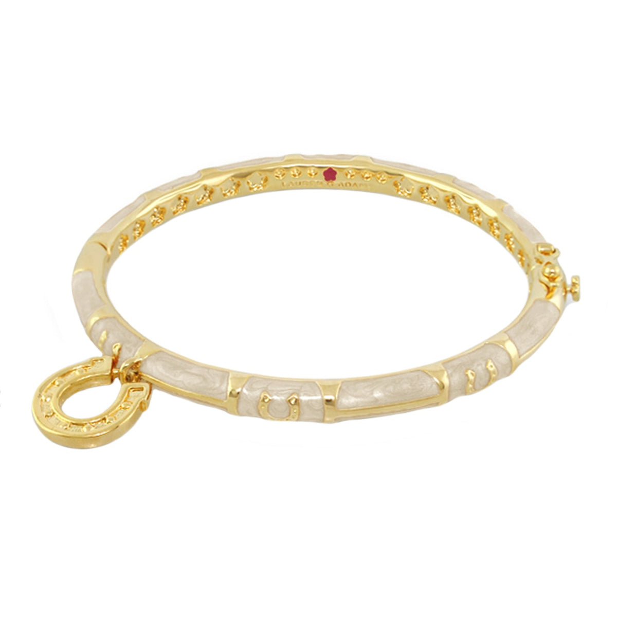 Equestrian Horseshoe Bangle — Charm Dangle