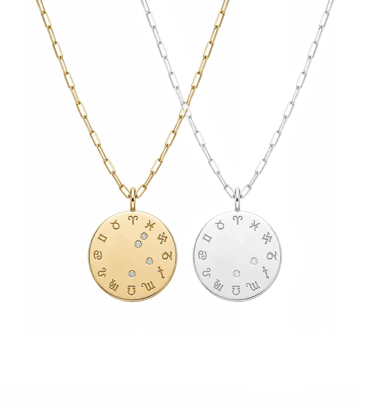 Zodiac Diamond Wheel Necklace