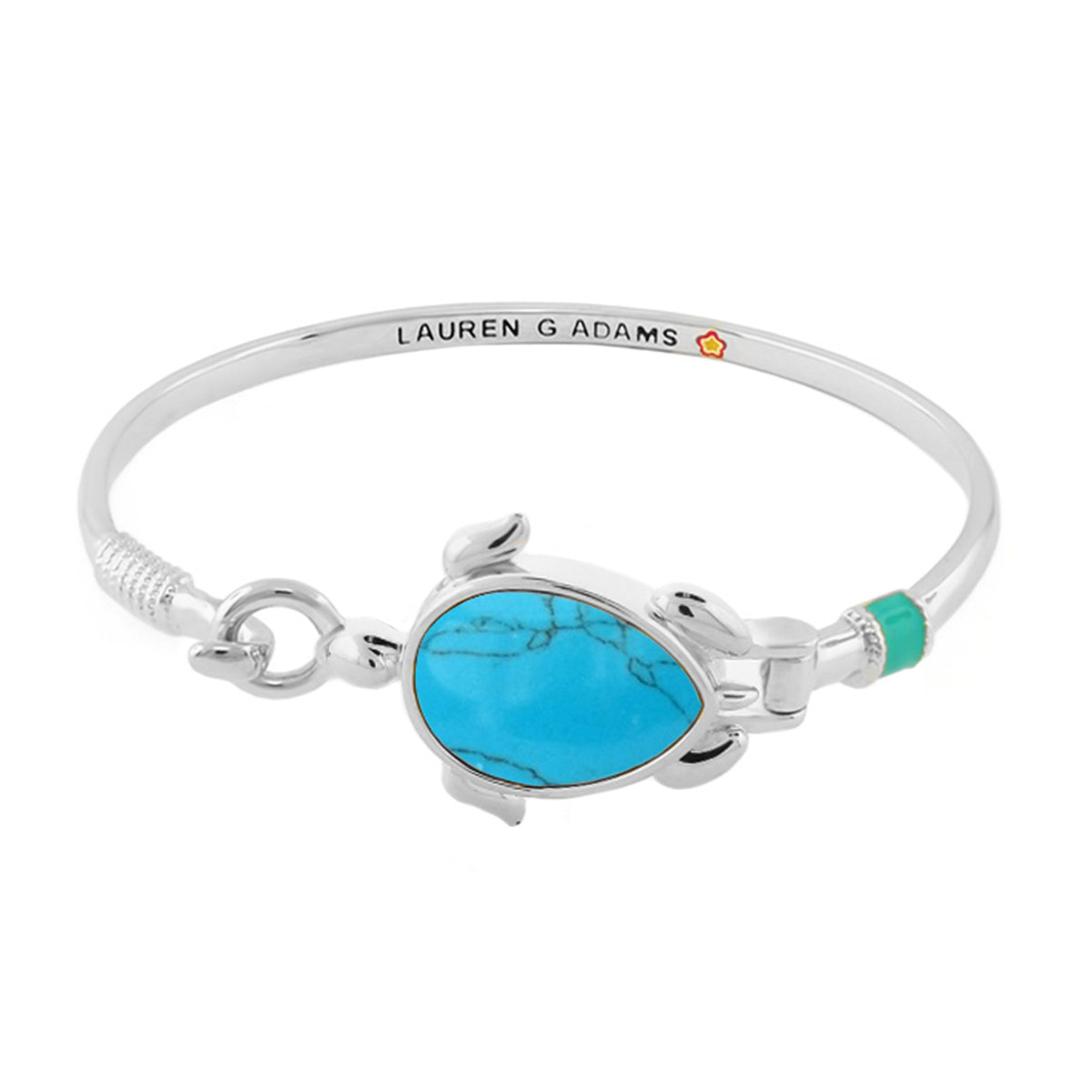 Eau Turtle Bangle — Shell Inlay