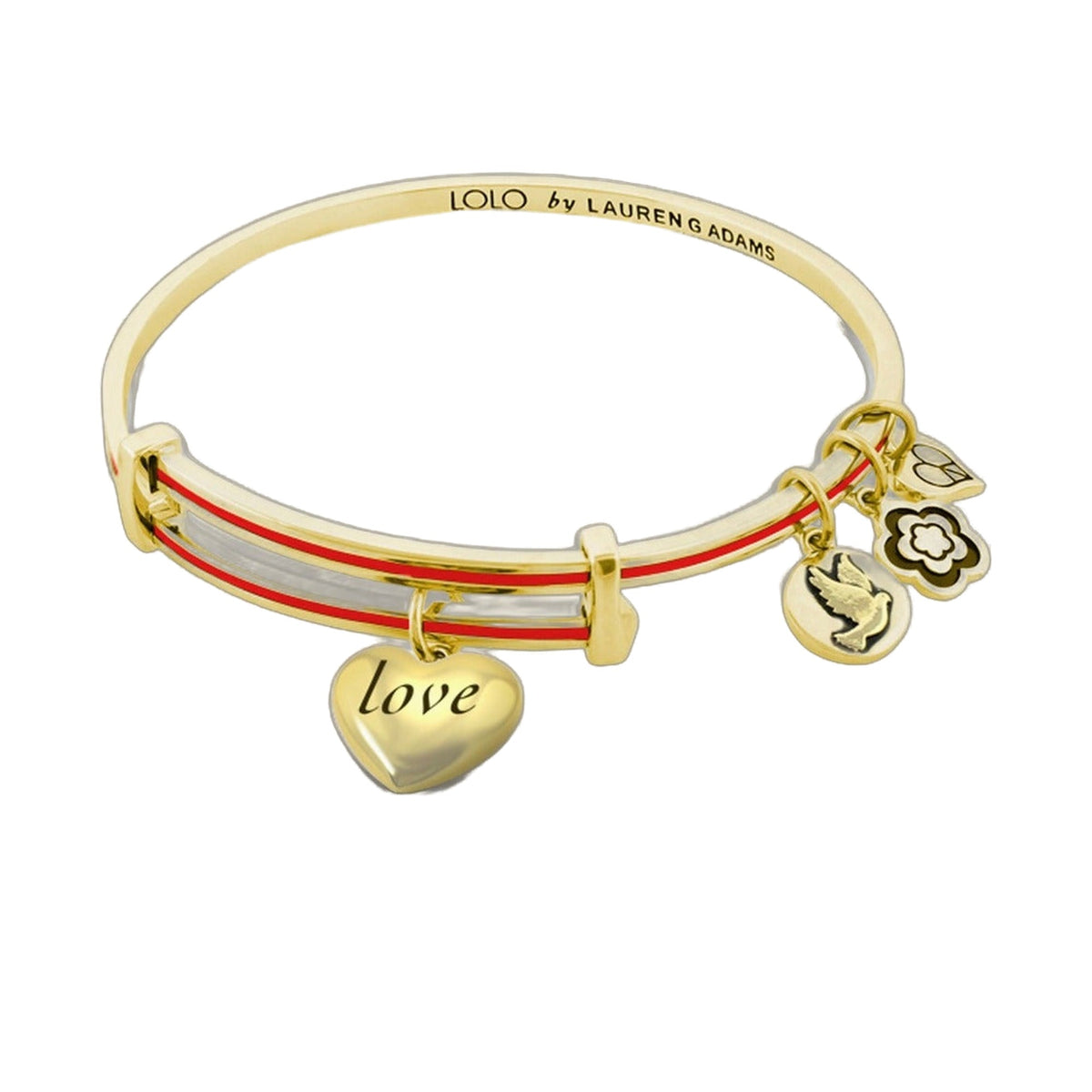 Lolo Heart Charm Bangle