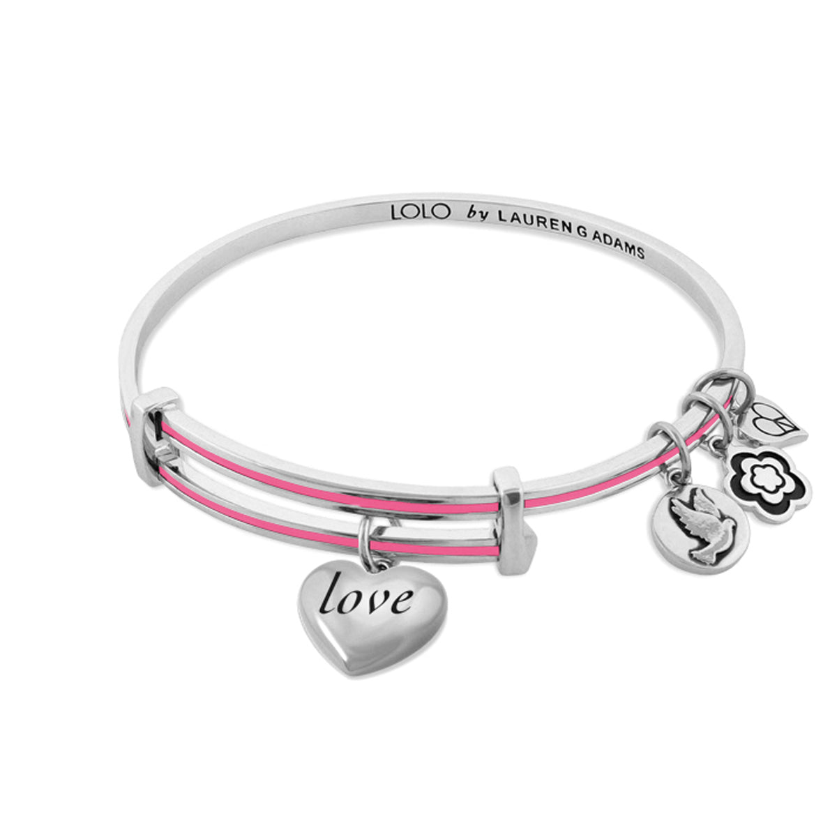 Lolo Heart Charm Bangle