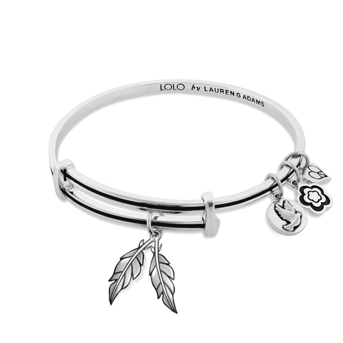 Lolo Feather Charm Bangle.