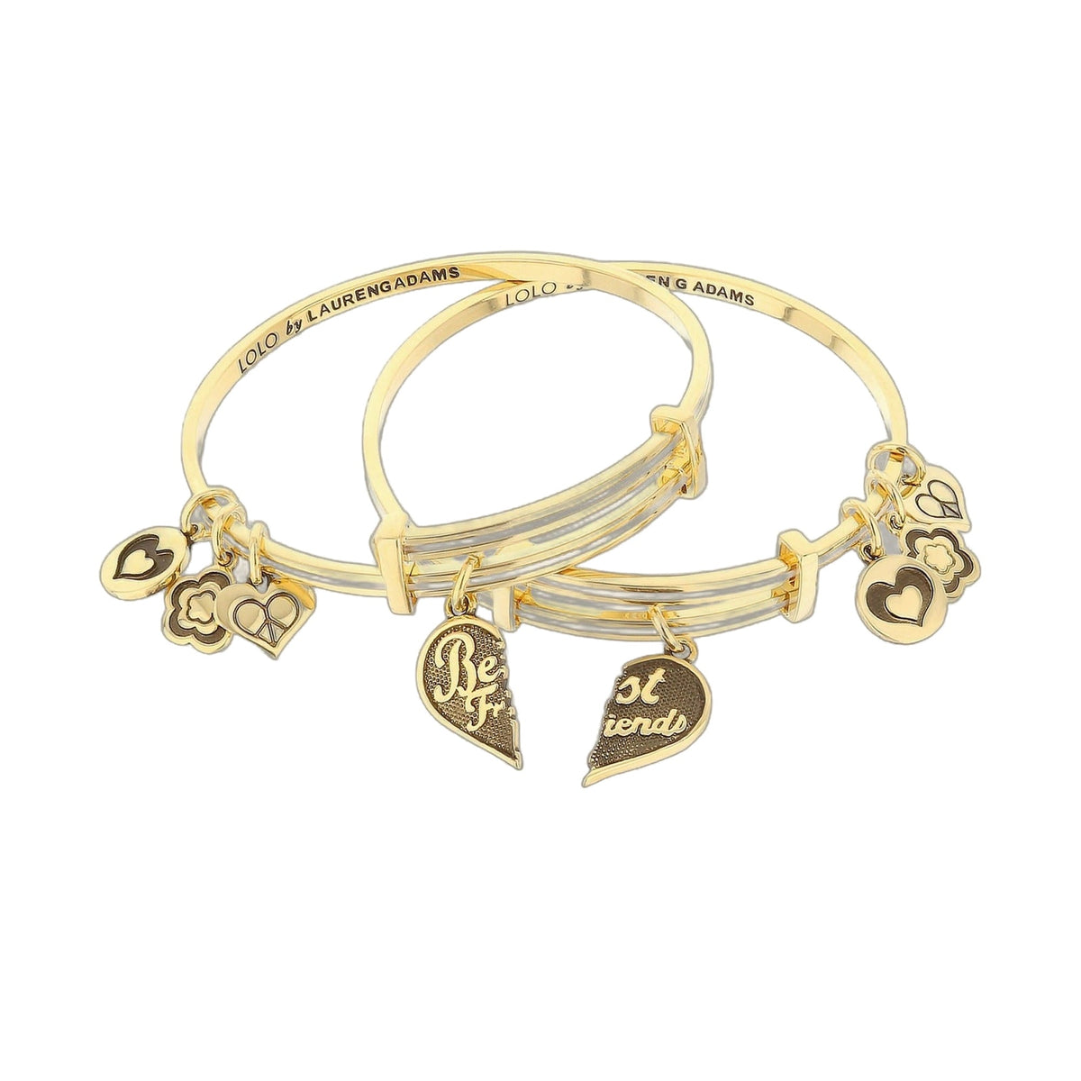 Lolo Best Friends Set of Two Heart Bangles.