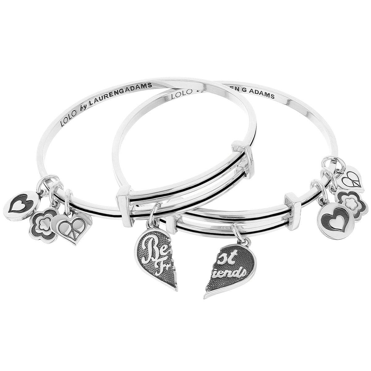 Lolo Best Friends Set of Two Heart Bangles.