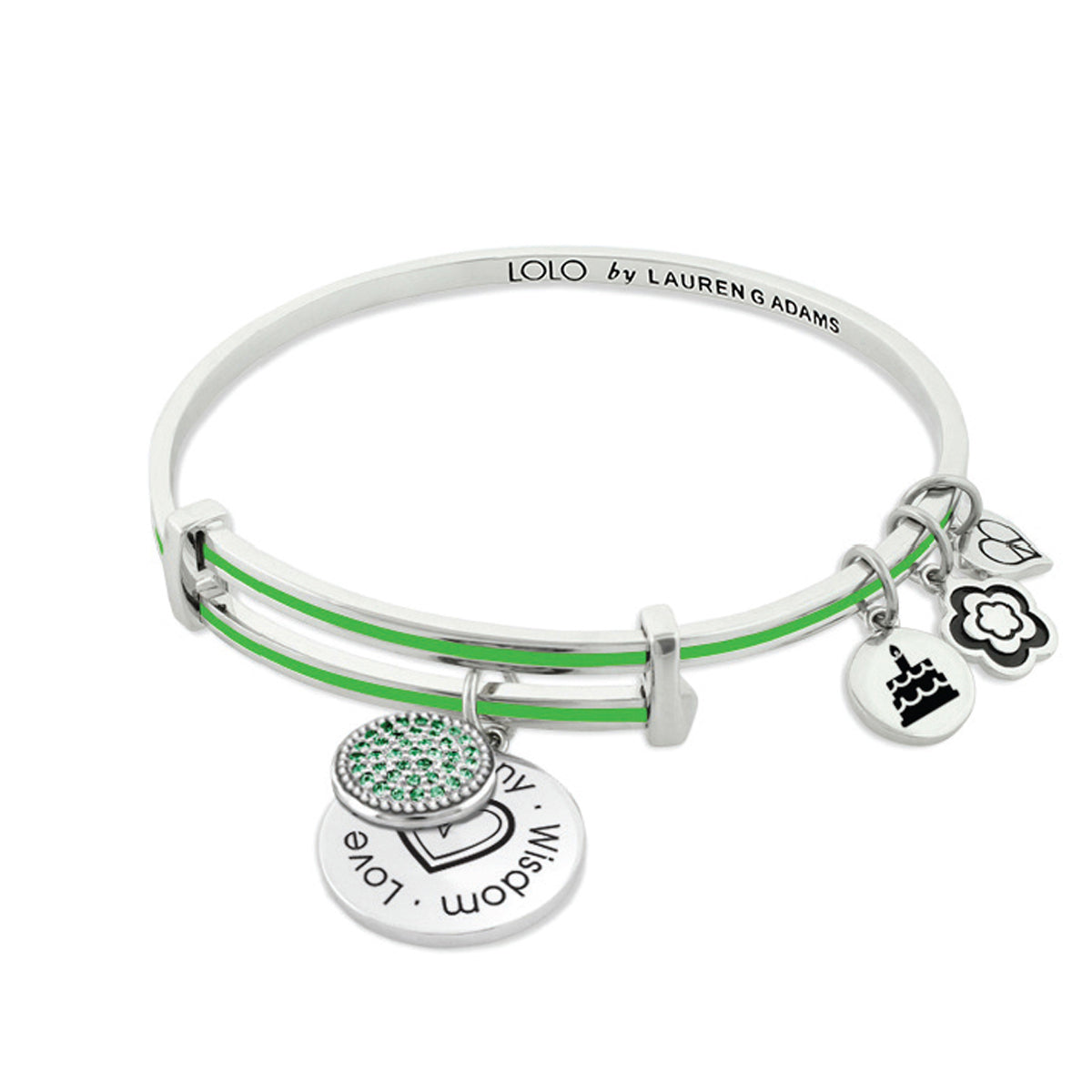 January Birthstone Color Bangle