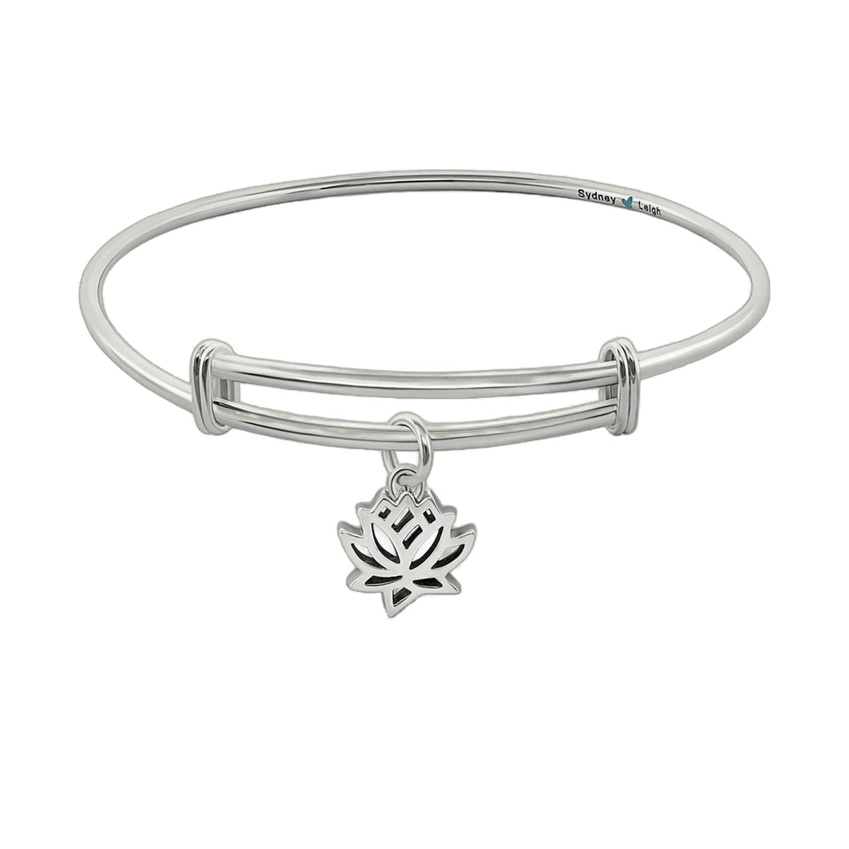 Sydney Leigh Lotus Flower Bangle — Expandable Charm