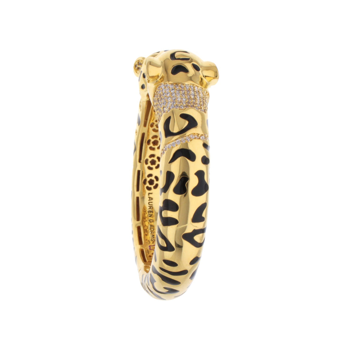 Sweet Leopard Bangle — Double Head Open Cuff