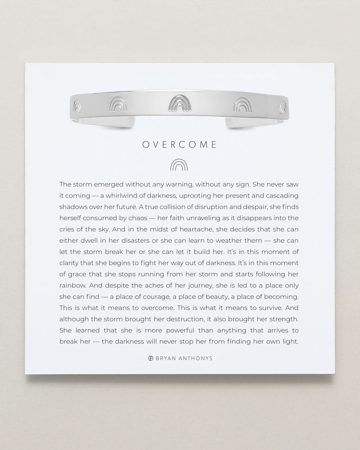 Overcome Engraved Cuff
