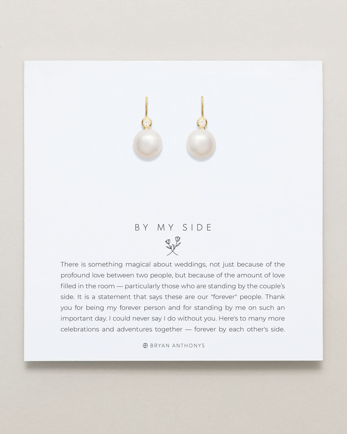 By My Side Pearl Drop Earrings