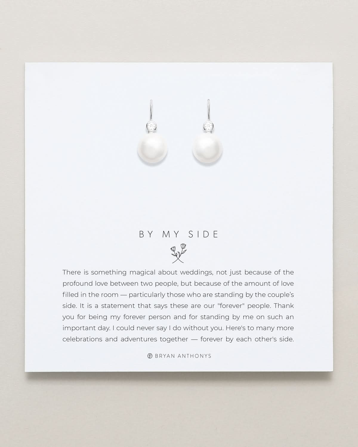 By My Side Pearl Drop Earrings