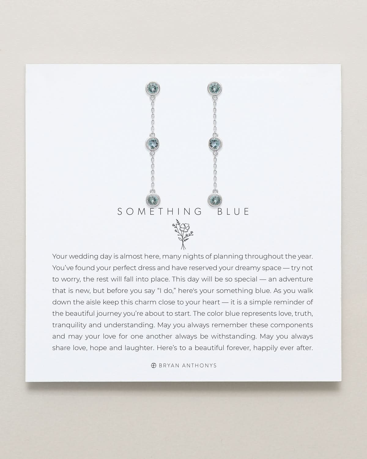 Something Blue Linear Earrings
