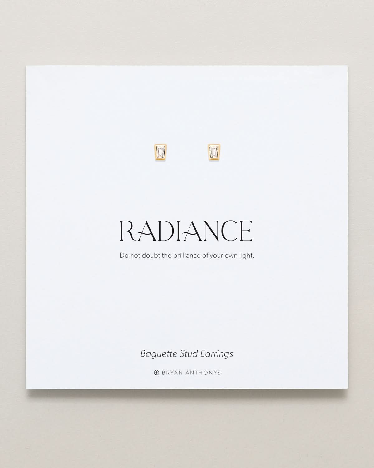 Radiance Baguette Stud Earrings