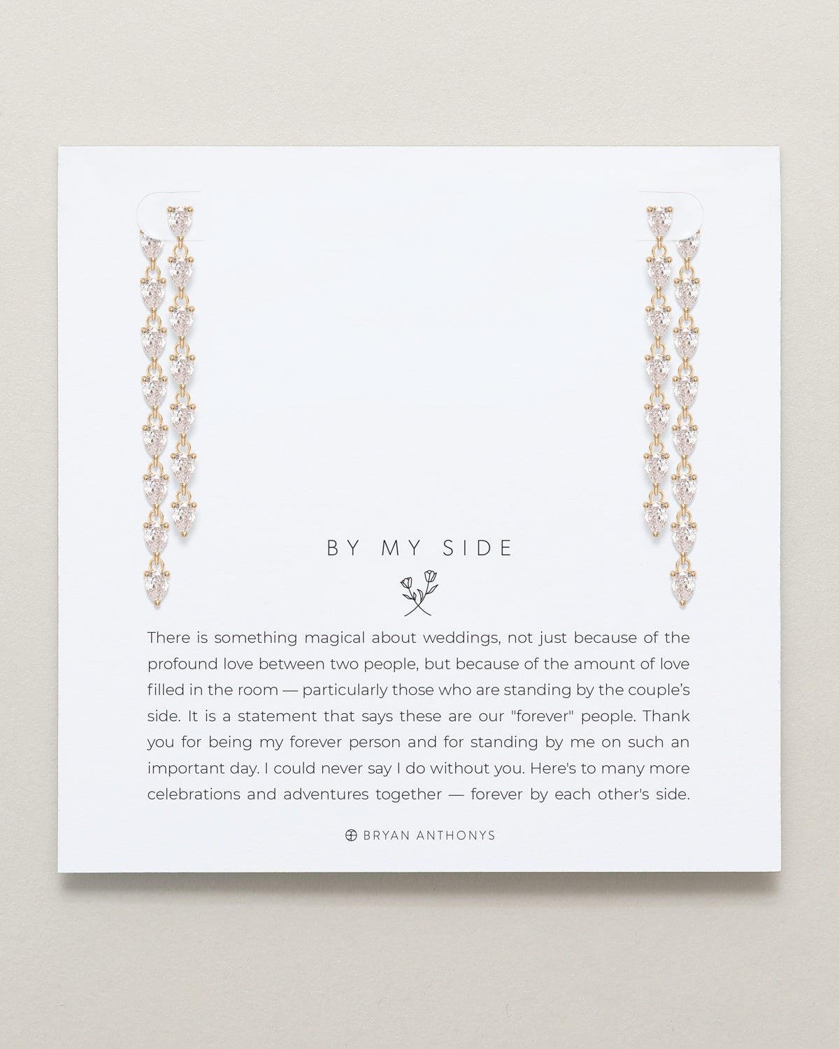 By My Side Pear Cut Chandelier Earrings
