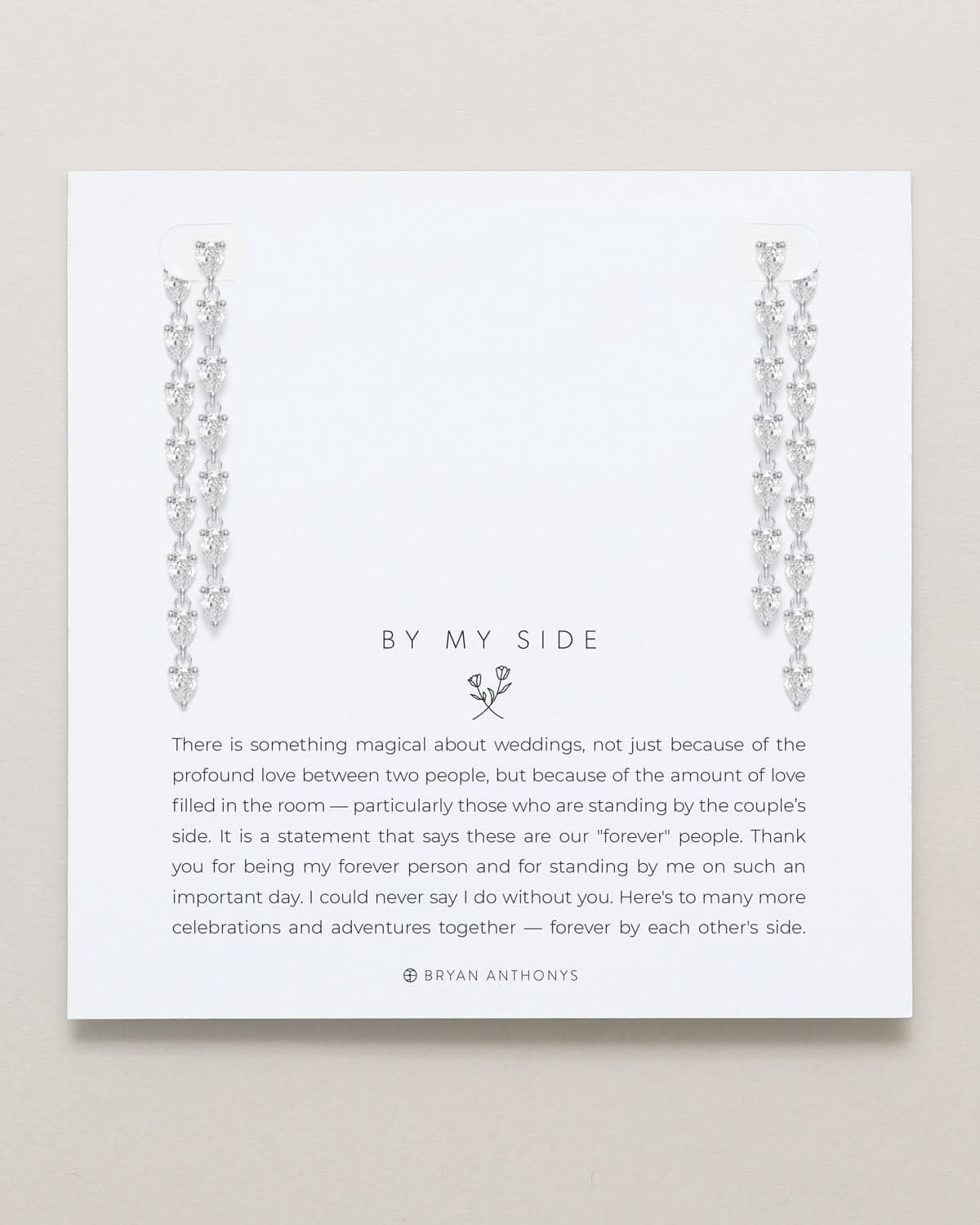 By My Side Pear Cut Chandelier Earrings
